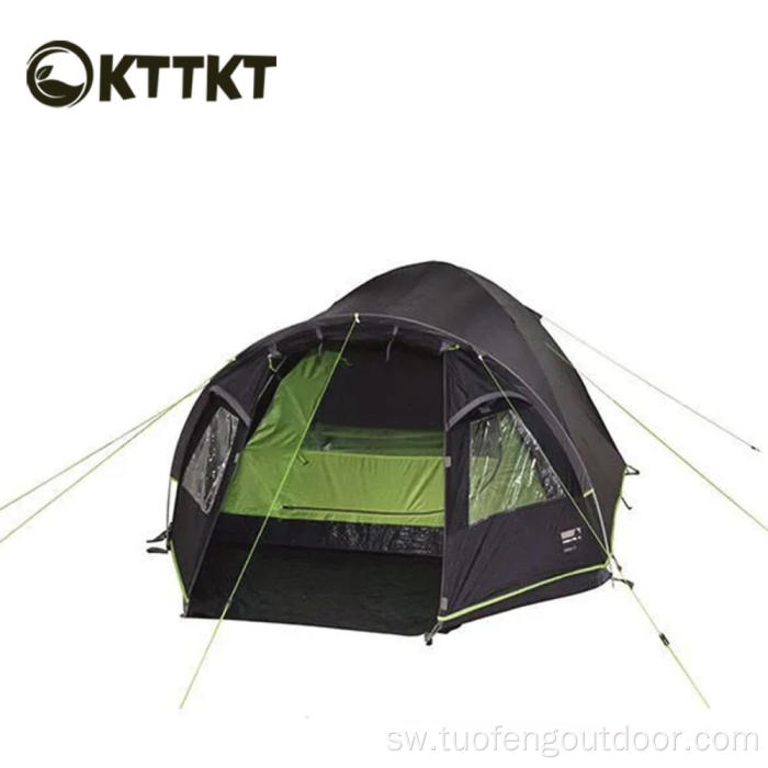 4.75kg Nyeusi Camping Trekking Tent Double
